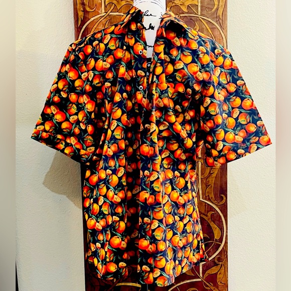 MAUS & HOFFMAN SOLEMARE ALL OVER PRINT ORANGES SZ LARGE - Picture 4 of 4